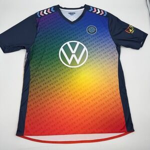 Chattanooga Football Club Pride Rainbow‎ Jersey X-Large VW Logo MLS Soccer